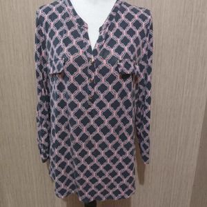 Charter Club geometric top sz XXL